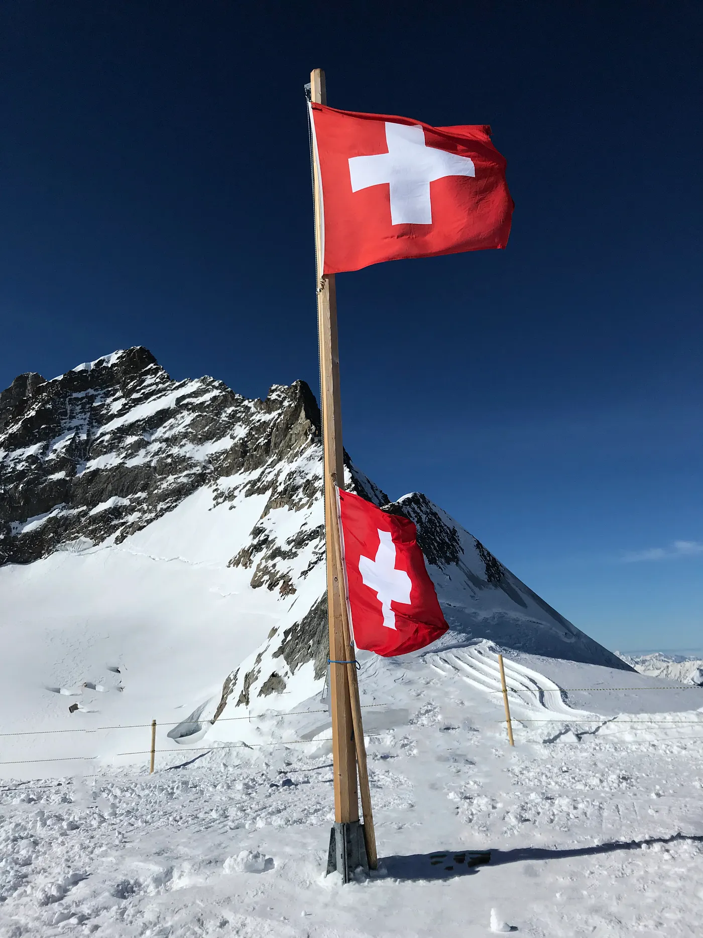 The blue sky from Jungfraujoch
